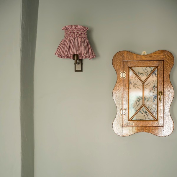 Edit58 x Smock London Elsie Lampshade Skirt Mulberry Stripe with Plum Pie Hand Smocking