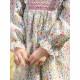 Anna Pavlova Dress Secret Garden Linen with Sweet William Hand Smocking Anna Pavlova Dress Secret Garden Linen with Sweet William Hand Smocking