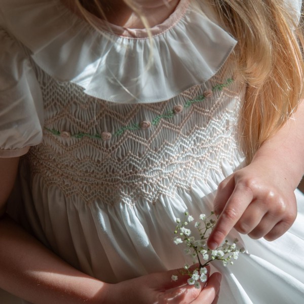 Diana Special Occasion Dress with Seashell Hand Smocking