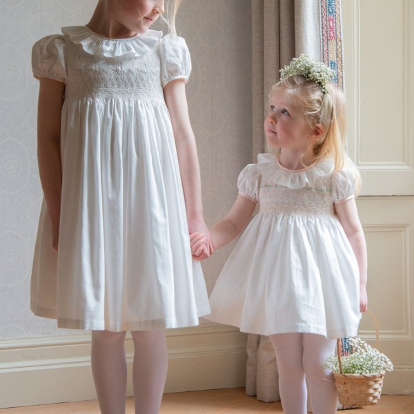 Diana Special Occasion Dress with Seashell Hand Smocking