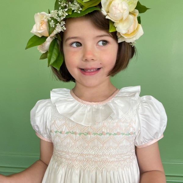 Diana Special Occasion Dress with Seashell Hand Smocking