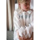 Nightingale Girl's Dress Forget Me Not Plumetti with Delphinium Hand Smocking Nightingale Girl's Dress Forget Me Not Plumetti with Delphinium Hand Smocking