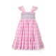 Rachel Carson Girls Dress Candy Floss Gingham with Spearmint Hand Smocking