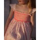 Rachel Carson Girls Dress Pack a Punch Plumetti with Big Top Hand Smocking