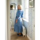 Ada Lovelace Dress Chambray with Berries and Cream Hand Smocking