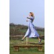 Aloha Wanderwell Dress Ocean Stripe with White Honeycomb Hand Smocking