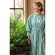 Aloha Wanderwell Dress Wimbledon Stripe with White Honeycomb Hand Smocking