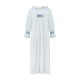 Bessie Coleman Women's Dress Moonstone Cotton with Sapphire Hand Smocking