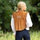 C J Walker Waistcoat Butterscotch Needlecord with Spiced Vanilla Hand Smocking Edition 5