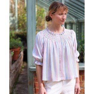 Cleopatra Blouse Pastel Rainbow with Lucky Charm Hand Smocking Edition 41