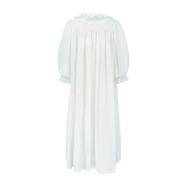 Nightingale Women's Dress Forget Me Not Plumetti with Delphinium Hand Smocking