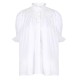 Scholl Women's Summer Blouse White with Ivory Hand Smocking Edition 9