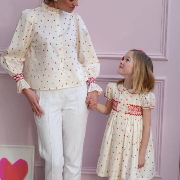Shelley Blouse Loveheart Cotton Lawn with My Funny Valentine Hand Smocking Edition 22