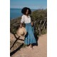 Sullivan Women's Skirt Chambray with Swedish Blue Hand Smocking